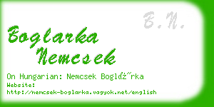 boglarka nemcsek business card